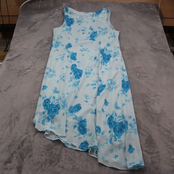 Esmeralda Dress Womens 3X Blue Hi Low One Shoulder Plus Size Blue Floral - Picture 11 of 16